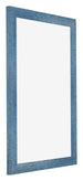 Mura MDF Cornice 60x90cm Blu Acceso Spazzato Davanti Obliquo | Yourdecoration.it