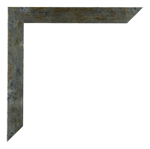 Mura MDF Cornice 67x98cm Blu Oro Fondente Dettaglio Angolo | Yourdecoration.it