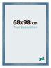 Mura MDF Cornice 68x98cm Blu Acceso Spazzato Davanti Dimensione | Yourdecoration.it