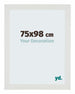 Mura MDF Cornice 75x98cm Bianco Opaco Davanti Dimensione | Yourdecoration.it