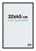 New York Alluminio Cornice 32x45cm Nero Opaco Davanti Dimensione | Yourdecoration.it