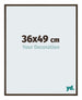 New York Alluminio Cornice 36x49cm Struttura Noce Davanti Dimensione | Yourdecoration.it