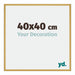 New York Alluminio Cornice 40x40cm Oro Lucido Davanti Dimensione | Yourdecoration.it