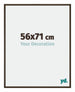 New York Alluminio Cornice 56x71cm Struttura Noce Davanti Dimensione | Yourdecoration.it