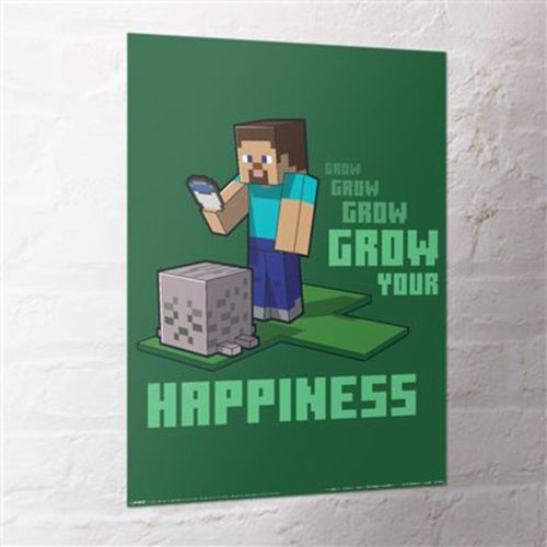 Poster Minecraft Grow Your Happinenss 40x50cm MPP2402265 2 | Yourdecoration.it