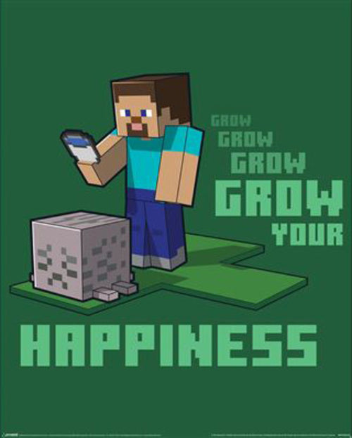Poster Minecraft Grow Your Happinenss 40x50cm MPP2402265 | Yourdecoration.it