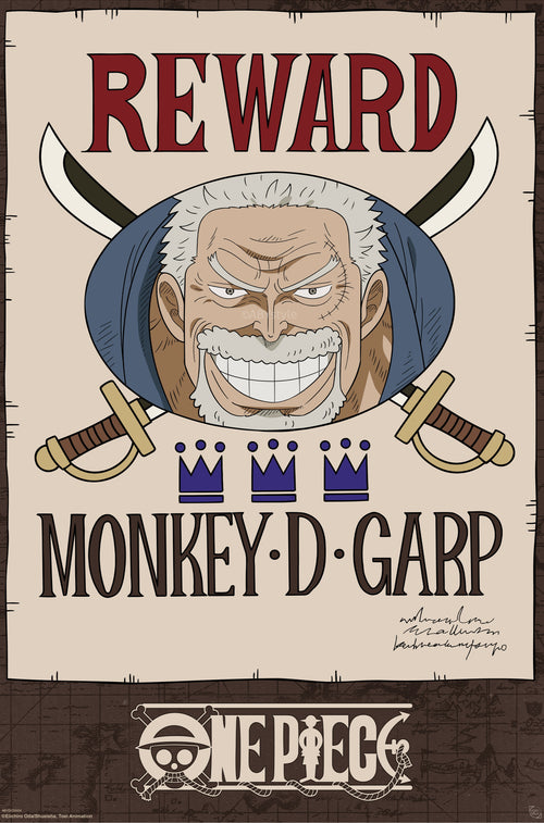 Poster One Piece Wanted Garp Cross Guild 61x91 5cm GBYDCOA008 | Yourdecoration.it