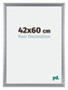 Tucson Alluminio Cornice 42x60cm Argento Spazzolato Davanti Dimensione | Yourdecoration.it
