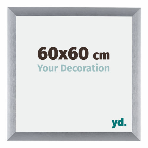 Tucson Alluminio Cornice 60x60cm Argento Spazzolato Davanti Dimensione | Yourdecoration.it