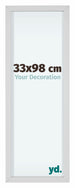 Virginia Alluminio Cornice 33x98cm Bianco Davanti Dimensione | Yourdecoration.it