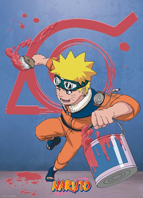 ABYstyle Naruto Naruto & Konoha Emblem Poster 38x52cm | Yourdecoration.it