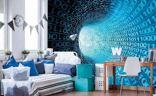 Dimex Binary Stream Carta Da Parati In Tessuto Non Tessuto 375X250cm 5 Strisce Ambiente_58E7E7Ef 00Dc 4Ead A94C Ef9D4616Db38 | Yourdecoration.it