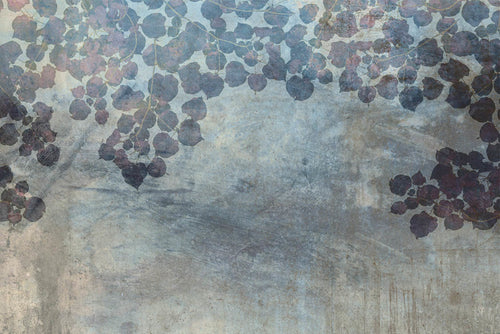 Dimex Blue Leaves Abstract Carta Da Parati In Tessuto Non Tessuto 375X250cm 5 Strisce | Yourdecoration.it