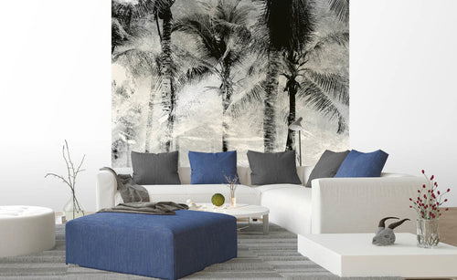 Dimex Palm Trees Abstract Carta Da Parati In Tessuto Non Tessuto 225X250cm 3 Strisce Ambiente | Yourdecoration.it