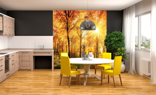 Dimex Sunny Forest Carta Da Parati In Tessuto Non Tessuto 225X250cm 3 Strisce Ambiente | Yourdecoration.it