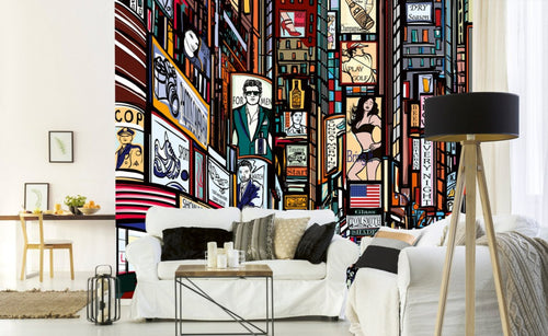 Dimex Times Square Carta Da Parati In Tessuto Non Tessuto 375X250cm 5 Strisce Ambiente | Yourdecoration.it