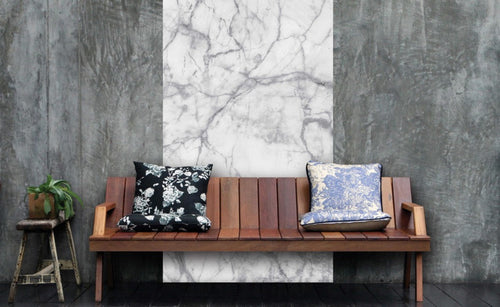 Dimex White Marble Carta Da Parati In Tessuto Non Tessuto 150X250cm 2 Strisce Ambiente | Yourdecoration.it