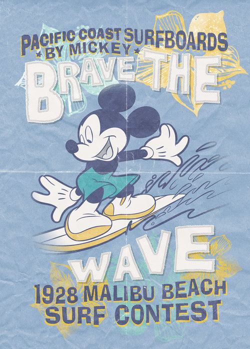 komar_vlies_carta da parati_IADX4_014_Mickey_Brave_the_Wave | Yourdecoration.it