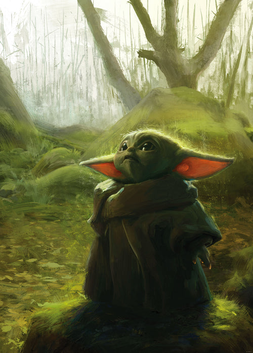 komar_vlies_carta da parati_IADX4_018_Mandalorian_Grogu_Acrylic | Yourdecoration.it
