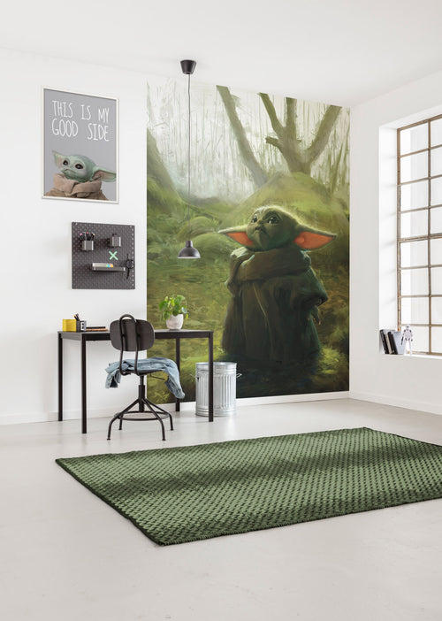 komar_vlies_carta da parati_IADX4_018_Mandalorian_Grogu_Acrylic_ambiente | Yourdecoration.it