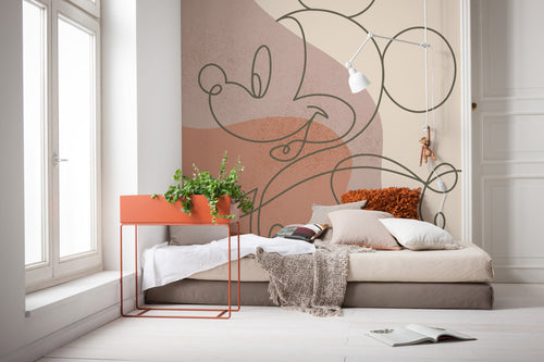 komar_vlies_carta da parati_IADX5_046_Mickey_Line_Drawing_ambiente | Yourdecoration.it