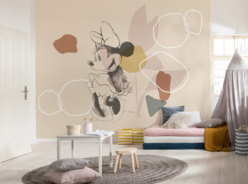 komar_vlies_carta da parati_IADX7_047_Minnie_Soft_Shapes_ambiente | Yourdecoration.it