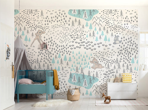 komar_vlies_carta da parati_IADX8_057_Bambi_Woodland_ambiente | Yourdecoration.it