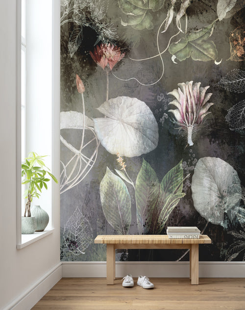 komar_vlies_carta da parati_INX4_044_Night_Flowers_ambientes | Yourdecoration.it