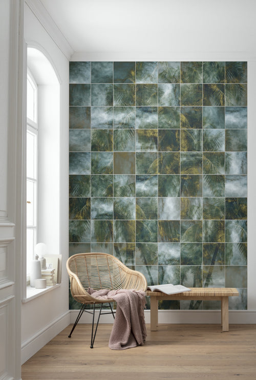 komar_vlies_carta da parati_INX4_045_Palm_Puzzle_ambiente | Yourdecoration.it