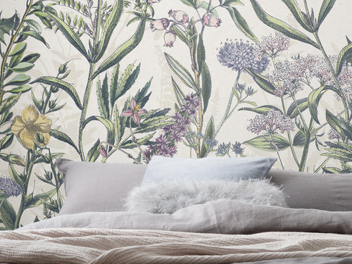 komar_vlies_carta da parati_x4_1011_flowering_herbs_int_detail | Yourdecoration.it