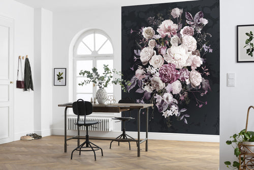 komar_vlies_carta da parati_x4_1018_bouquet_noir_ambiente | Yourdecoration.it