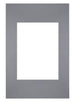 Passepartout Dimensione Cornice 20x30 cm - Formato Immagine 13x18 cm - Grigio
