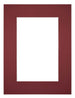 Passepartout Dimensione Cornice 45x60 cm - Formato Immagine 30x45 cm - Vino Rosso