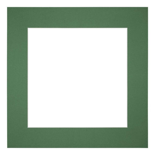 Passepartout Dimensione Cornice 25x25 cm - Formato Immagine 13x13 cm - Foresta Verde