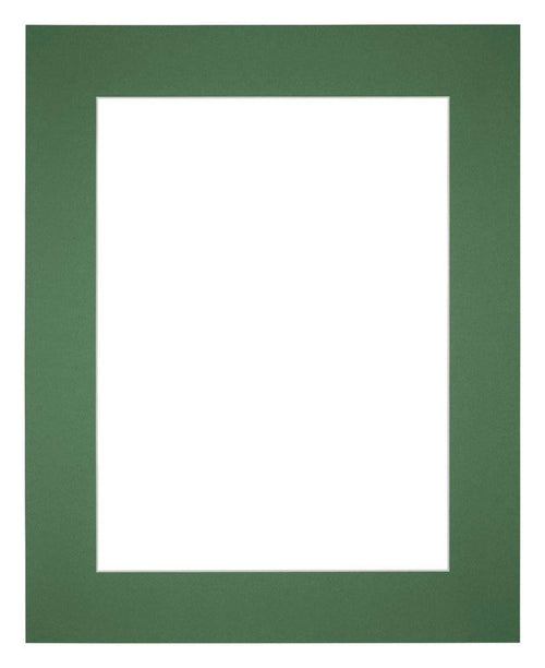 Passepartout Dimensione Cornice 25x30 cm - Formato Immagine 13x18 cm - Foresta Verde