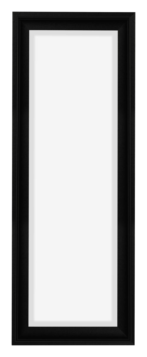 Lyon MDF Cornice a Cassetta 1 3 Nero Opaco Davanti | Yourdecoration.it