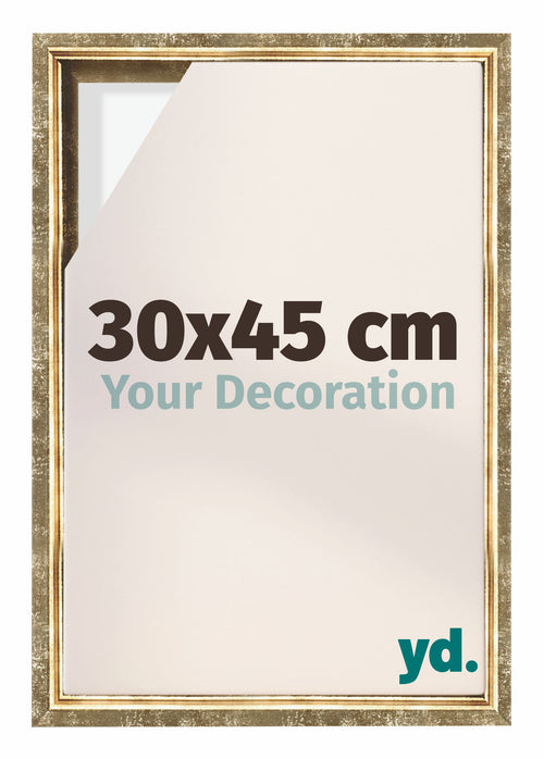 Lyon MDF Cornice a Cassetta 30x45cm Oro Antico Davanti Dimensione | Yourdecoration.it