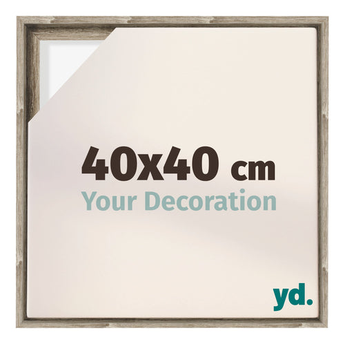 Lyon MDF Cornice a Cassetta 40x40cm Rovere Davanti Dimensione | Yourdecoration.it