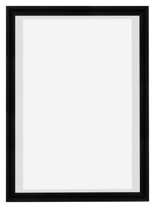 Lyon MDF Cornice a Cassetta 5 7 Nero Opaco Davanti | Yourdecoration.it