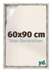 Lyon MDF Cornice a Cassetta 60x90cm Bianco Vintage Davanti Dimensione | Yourdecoration.it