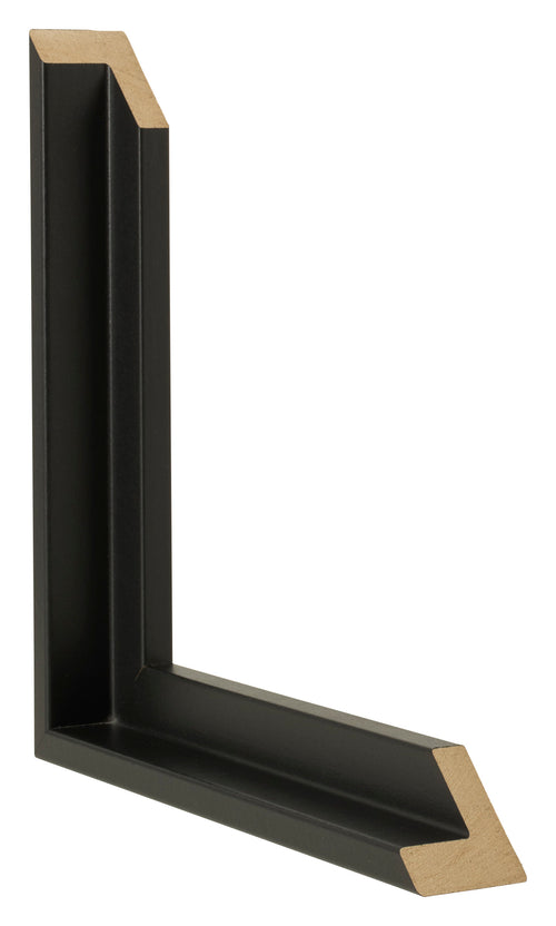Lyon MDF Cornice a Cassetta Nero Opaco Intersezione | Yourdecoration.it