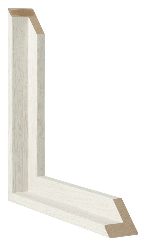 Lyon MDF Cornice a Cassetta White Wash Intersezione | Yourdecoration.it
