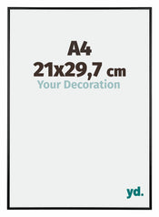 Austin Alluminio Cornice 21x29-7cm Nero Lucente Davanti Dimensione | Yourdecoration.it