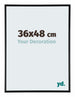 Austin Alluminio Cornice 36x48cm Nero Lucente Davanti Dimensione | Yourdecoration.it