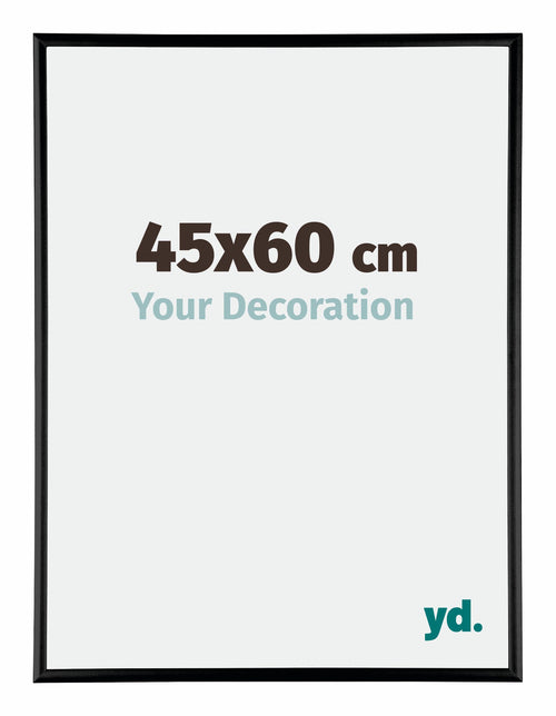 Austin Alluminio Cornice 45x60cm Nero Lucente Davanti Dimensione | Yourdecoration.it