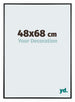 Austin Alluminio Cornice 48x68cm Nero Lucente Davanti Dimensione | Yourdecoration.it
