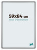 Austin Alluminio Cornice 59x84cm Nero Lucente Davanti Dimensione | Yourdecoration.it
