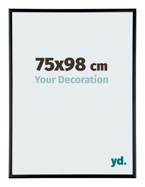 Austin Alluminio Cornice 75x98cm Nero Lucente Davanti Dimensione | Yourdecoration.it