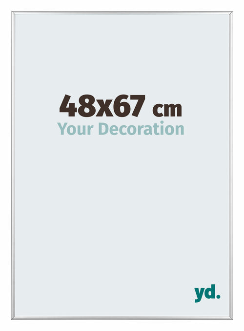 Kent Alluminio Cornice 48x67cm Argento Lucente Davanti Dimensione | Yourdecoration.it