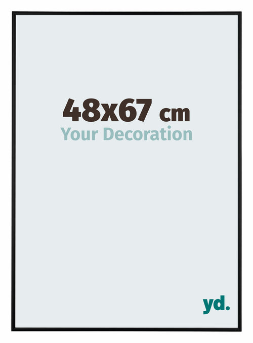 Kent Alluminio Cornice 48x67cm Nero Opaco Davanti Dimensione | Yourdecoration.it